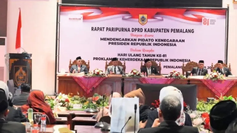 Kompak! Pemkab dan DPRD Pemalang Menyimak Pidato Kenegaraan Presiden Prabowo Subianto