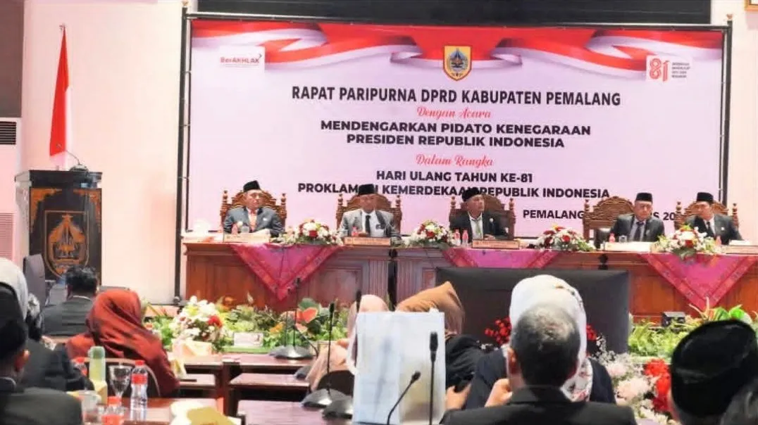 Kompak! Pemkab dan DPRD Pemalang Menyimak Pidato Kenegaraan Presiden Prabowo Subianto